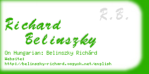 richard belinszky business card